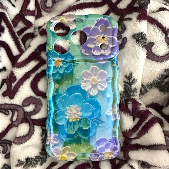 Apple Other - Floral iPhone 17 Pro Case - Blue and Purple - NWOT